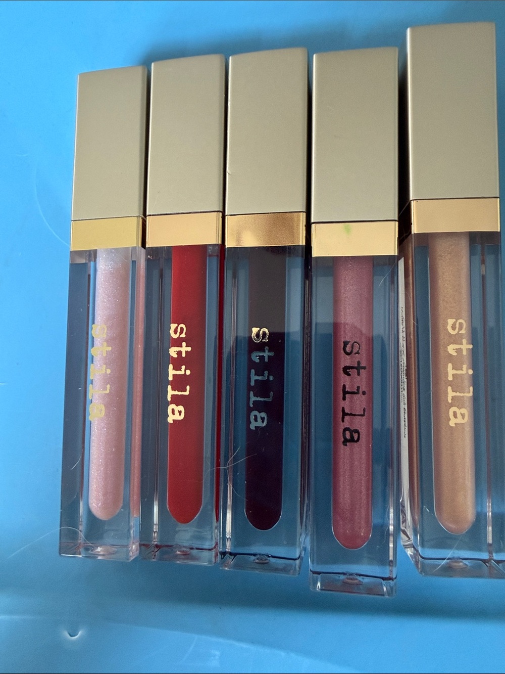 Stila Liquid Lipstick Set — Pink, Red, Plum, Rose, Gold